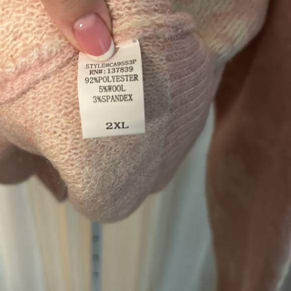 Thick Kawaii Soft Floral Flower Sweater Plus Size Oversized 2X XXL 2XL Women’s - Picture 6 of 6